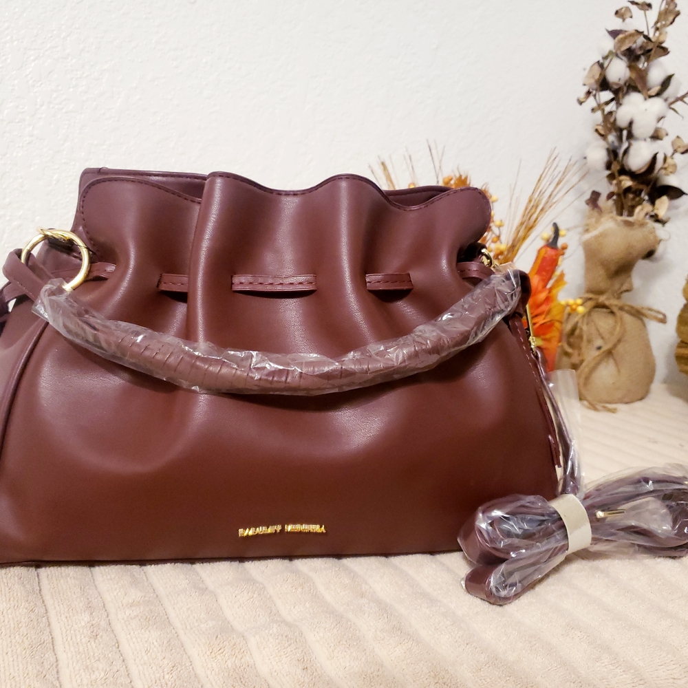 Badgley Mischka Maroon Shoulder Bag